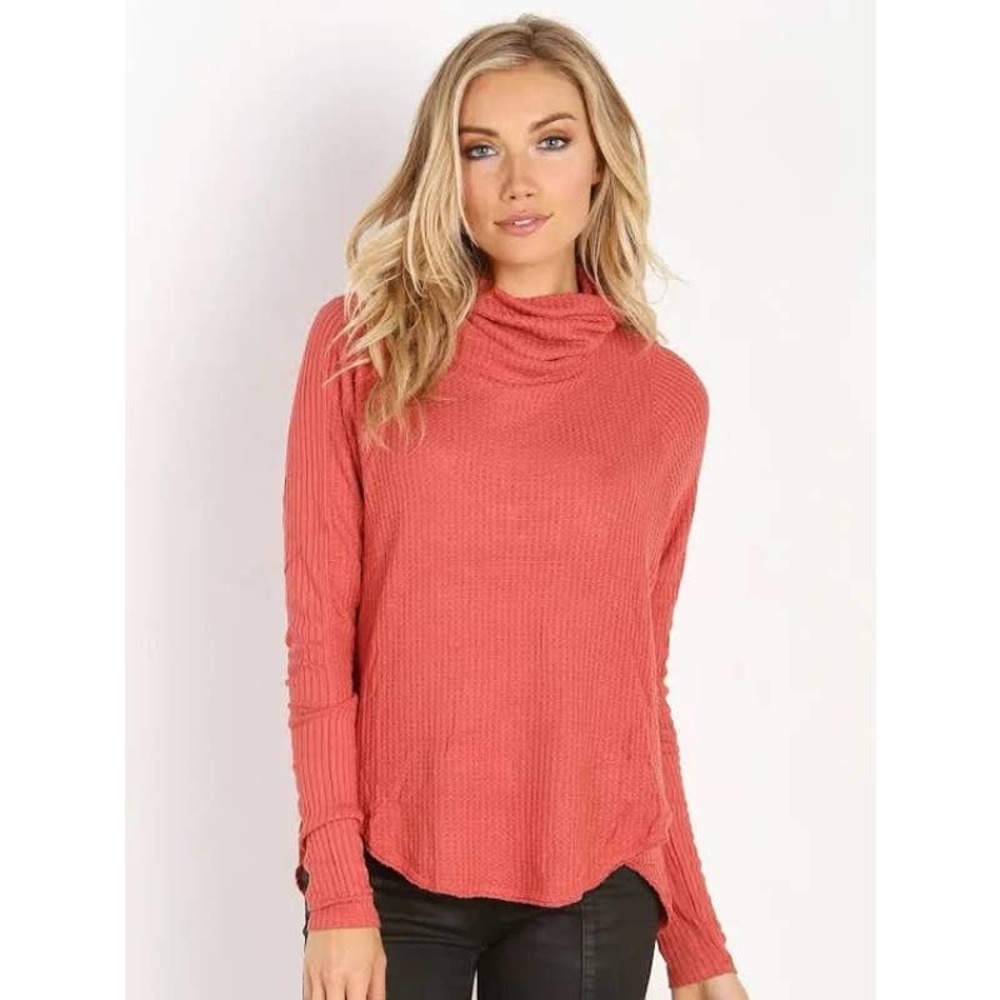 We the Free Free People Drippy Thermal Kristina Thermal Cayenne Size Small